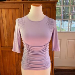 Purple Shirred Top